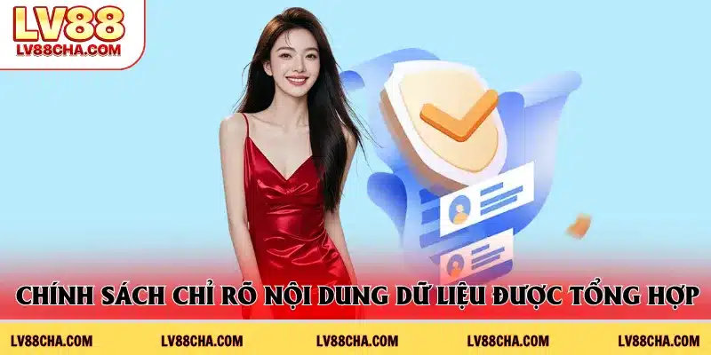 Chính sách chỉ rõ nội dung dữ liệu được tổng hợp
